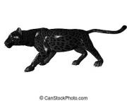 Foto de Clip: Dibujo en lapso de tiempo en 3D: Pantera negra
