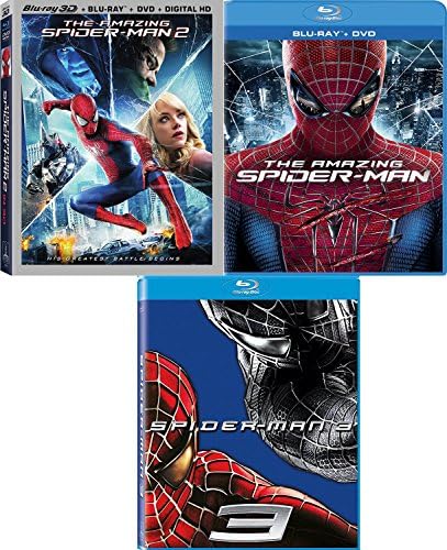 Pelicula Web Marvel Collection Spider-Man 3 + Amazing Movie 1 & amp; 2 Blu Ray Peter Parker Hero Set 3-pack Online