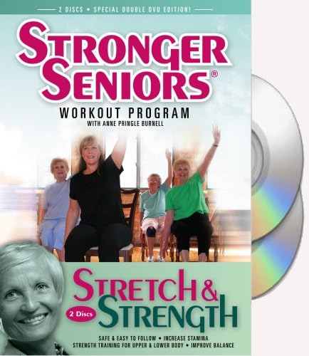 Pelicula Stronger Seniors® Stretch and Strength DVDs- 2 Disc Programa de ejercicios para silla: ejercicios de estiramiento, aeróbicos, de fortalecimiento y equilibrio. Mejore la flexibilidad, la fuerza de los músculos y los huesos, la circulación, la salud del Online