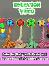 Ver Pelicula Color para bebé con pasta y balones de fútbol en una lección creativa. Online