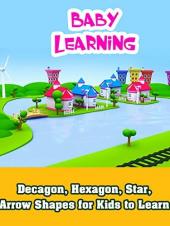 Ver Pelicula Decagon, hexágono, estrella, formas de flecha para que los niños aprendan Online