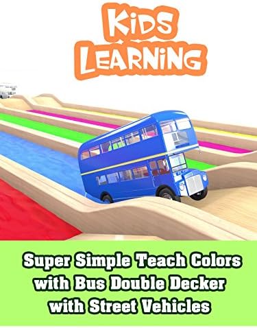 Pelicula Súper simple Enseña los colores con un autobús de dos pisos con vehículos de calle Online