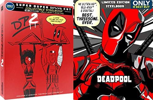 Pelicula Super 4K Duper Deadpool Steelbook Collection 1 & amp; Parte 2 Duper Blu Ray + Digital Exclusivo Edición limitada 6 Disc Hero Movie Pack Online