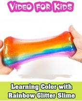 Ver Pelicula Aprendiendo color con Rainbow Glitter Slime - Video para niños Online