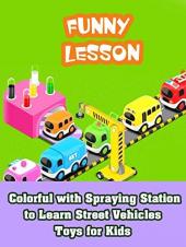 Ver Pelicula Colorido con estación de pulverización para aprender sobre vehículos de calle Juguetes para niños Online