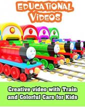 Ver Pelicula Video creativo con Train and Colorful Cars para niños. Online