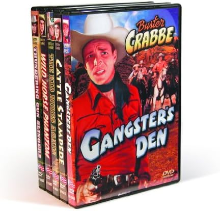 Pelicula Buster Crabbe Western largometrajes: Gangster's Den (1945) / Cattle Stampede (1943) / Kid Rides Again (1943) / Wild Horse Phantom (1944) / Thundering Gun Slingers Online