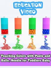 Ver Pelicula Enseñando los colores con pasta y bolas, Needle for Toddlers Baby Online