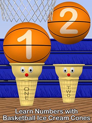 Pelicula Aprender los números con los conos de helado de baloncesto Online