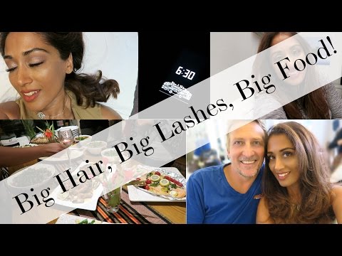 BIG LASHES, BIG HAIR, BIG FOOD! Ambarina Vlogs