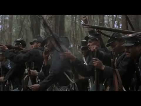 Glory (1989) - batalha campal -  guerra civil americana