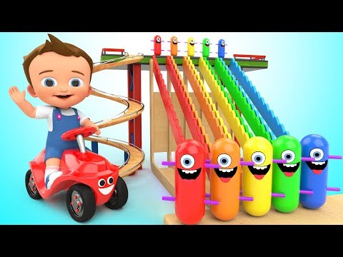 Learn Colors for Children with Baby Game Play Wooden Toy Funny Clown Tumbling 3D Kids Educational