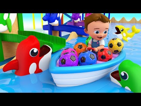 Colors for Children to Learning with Baby Fun Play with Color Balls Dolphin Slider Toy Set Kids Edu