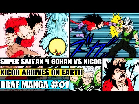 Dragon Ball AF Chapter 1: Xicor Arrives! Super Origin + Saiyan 4 Gohan Vs Xicor (Fan Manga Review)