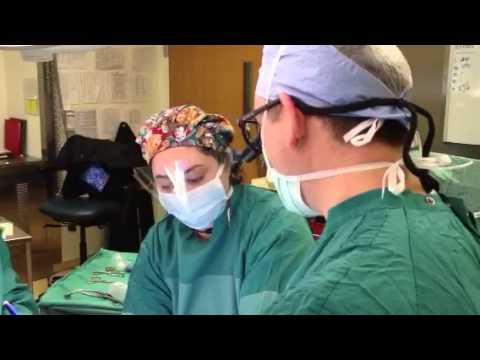 Patient watching movie during surgery at shock trauma