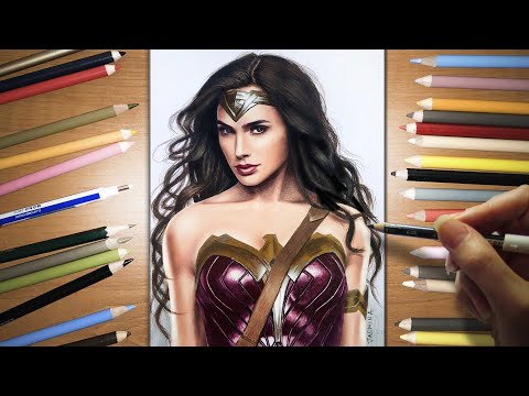 Speed Drawing: Wonder Woman - Gal Gadot | Jasmina Susak