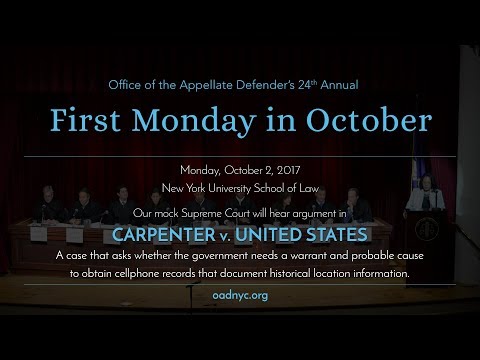 First Monday in October 2017 - Carpenter v. United States