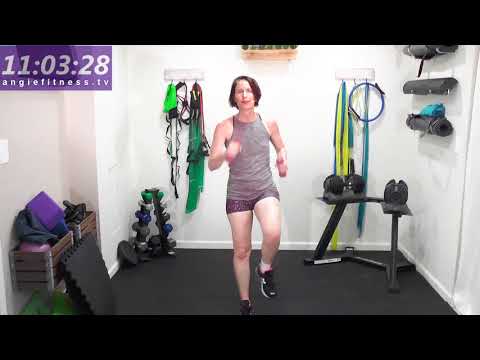 LOW IMPACT WORKOUT| POWER WALK using WEIGHTS+BARRE INFUSED LOWER-UPPER BODY|STRONG & FIT SERIES # 2