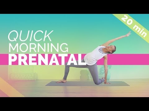 Quick & Easy Prenatal Morning Yoga Routine (20-min) For All 3 Trimesters