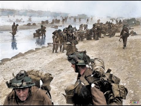 D day June 6, 1944 Normandy landings (Combat Footage)