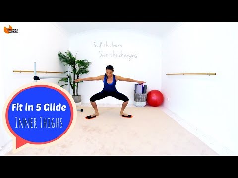 Gliding Disc Sliders Inner Thigh Workout - BARLATES BODY BLITZ Fit in 5 Glide Inner Thighs