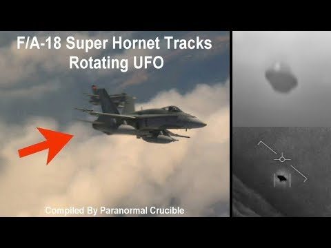 F/A-18 Super Hornet Tracks Rotating UFO