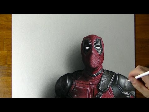 Deadpool Drawing - How to draw 3D Art
