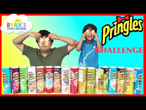 PRINGLES CHALLENGE! Potato Chip Flavors Tasting Contest Ryan ToysReview