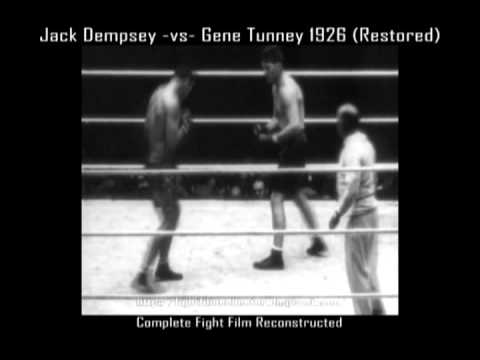Gene Tunney -vs- Jack Dempsey I 1926 World Heavyweight Championship (Restored Full Fight))
