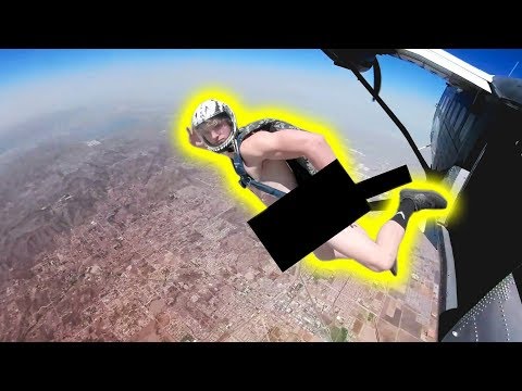 JUMPING OUT OF A PLANE WITH NO CLOTHES ON!