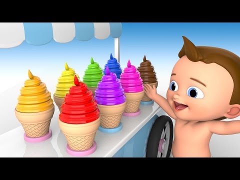 Learn Colors for Children with Baby Ice Cream Cones - Kids Toddlers Best Educational Learning Videos