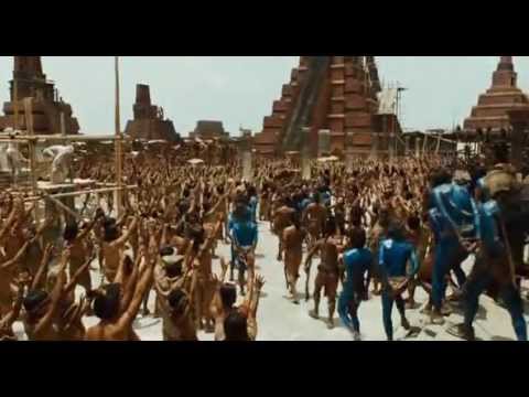 Templo y ceremonia maya en Apocalypto (Mel Gibson, 2006)