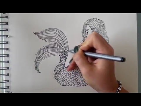 How to draw a Mermaid - step by step (requested) [Part 1]