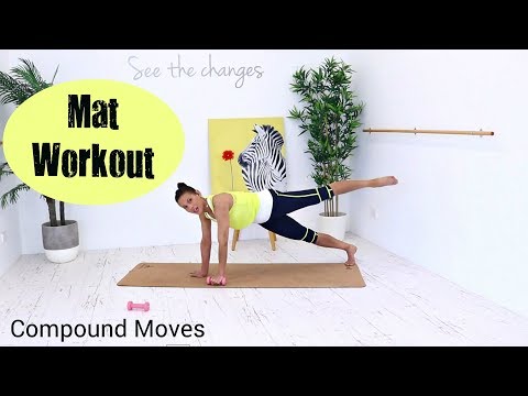Total Body Workout Pilates Fusion Workout - Barlates Body Blitz Body Mat Workout Compound Moves