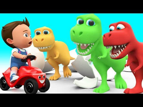Baby Fun Learning Colors for Children with Cartoon Dinosaur T Rex 3D Kids Toddler Educational Video