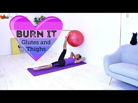 Pilates Workout with Fit Ball - BARLATES BODY BLITZ Burn It Glutes and Thighs
