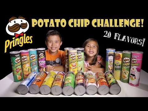 PRINGLES CHALLENGE! 20 Flavors! Extreme Potato Chip Tasting Contest!