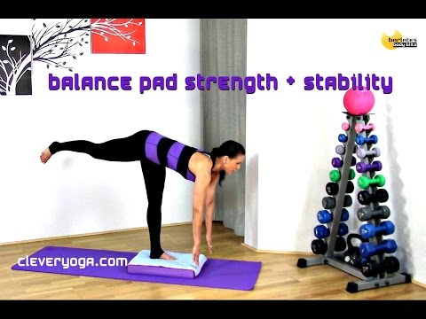 Clever Yoga Balance Pad Strength and  Stability BARLATES BODY BLITZ with Linda Wooldridge