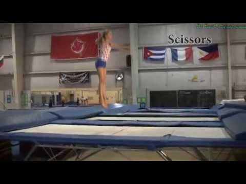 Trampoline Gymnastics Fun - Basic Trampoline Jumps and Tricks - Part 1