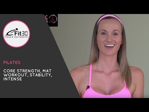 Pilates Core Strength Intense Workout 30 Mins, Mat Routine, Stability + Flexibility