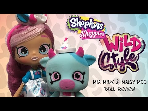 Shopkins Shoppies Wild Style Mia Milk and Maisy Moo Shoppet Doll Review