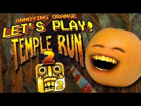 Annoying Orange Let's Play Temple Run 2!