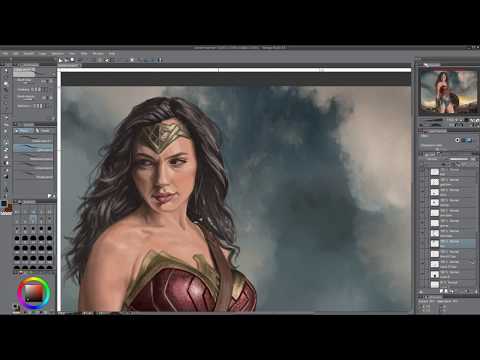 Gal Gadot/ Wonder woman/ trailer/ Speed painting/ Timelapse Digital painting