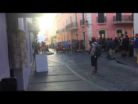 Adam Sandler y David Spade filmando en Puerto Rico la película " The Do Over"