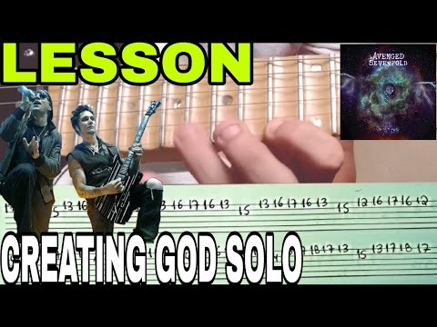 Creating god Lesson w/ TAB( Avenged Sevenfold)NEW SONG 2016 Vídeo Aula com tablatura