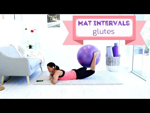Stability Ball Workout Fit Ball Glutes Butt Workout - BARLATES BODY BLITZ Mat Intervals Glutes