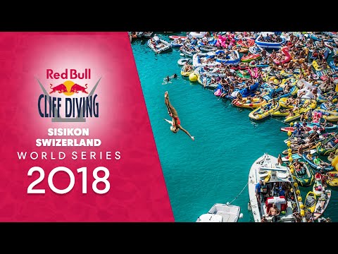 Red Bull Cliff Diving World Series 2018 goes to Sisikon, Switzerland.