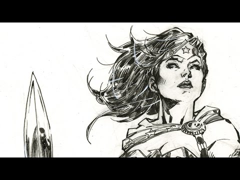 DC Comics' Wonder Woman - Jim Lee Drawing Timelapse