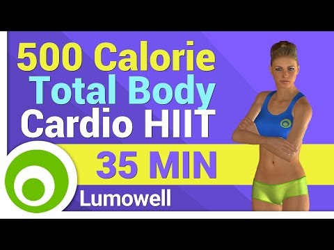 500 Calorie Total Body HIIT Workout + AB Exercises - No equipment