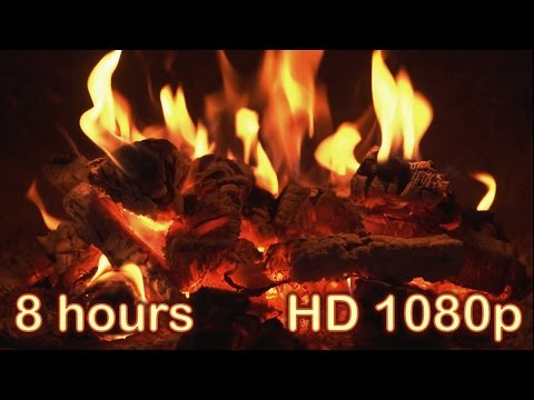 ✰ 8 HOURS ✰ Best Fireplace HD 1080p video ✰ Relaxing fireplace sound ✰ Full HD